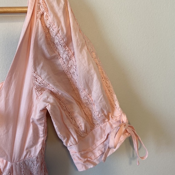 Lulus Pink Ryleigh Tie-Front Lace Mini Dress - Picture 11 of 11